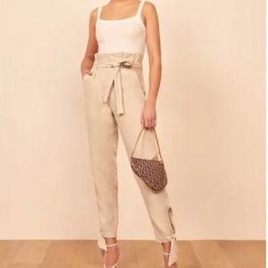 NWT Reformation Norman Paperbag Waist Pants